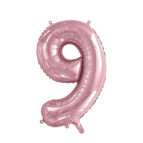 Light Pink 9 Number 86cm Foil Balloon