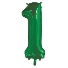 Green Number 1 86cm Foil Balloon