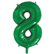 Green Number 8 86cm Foil Balloon