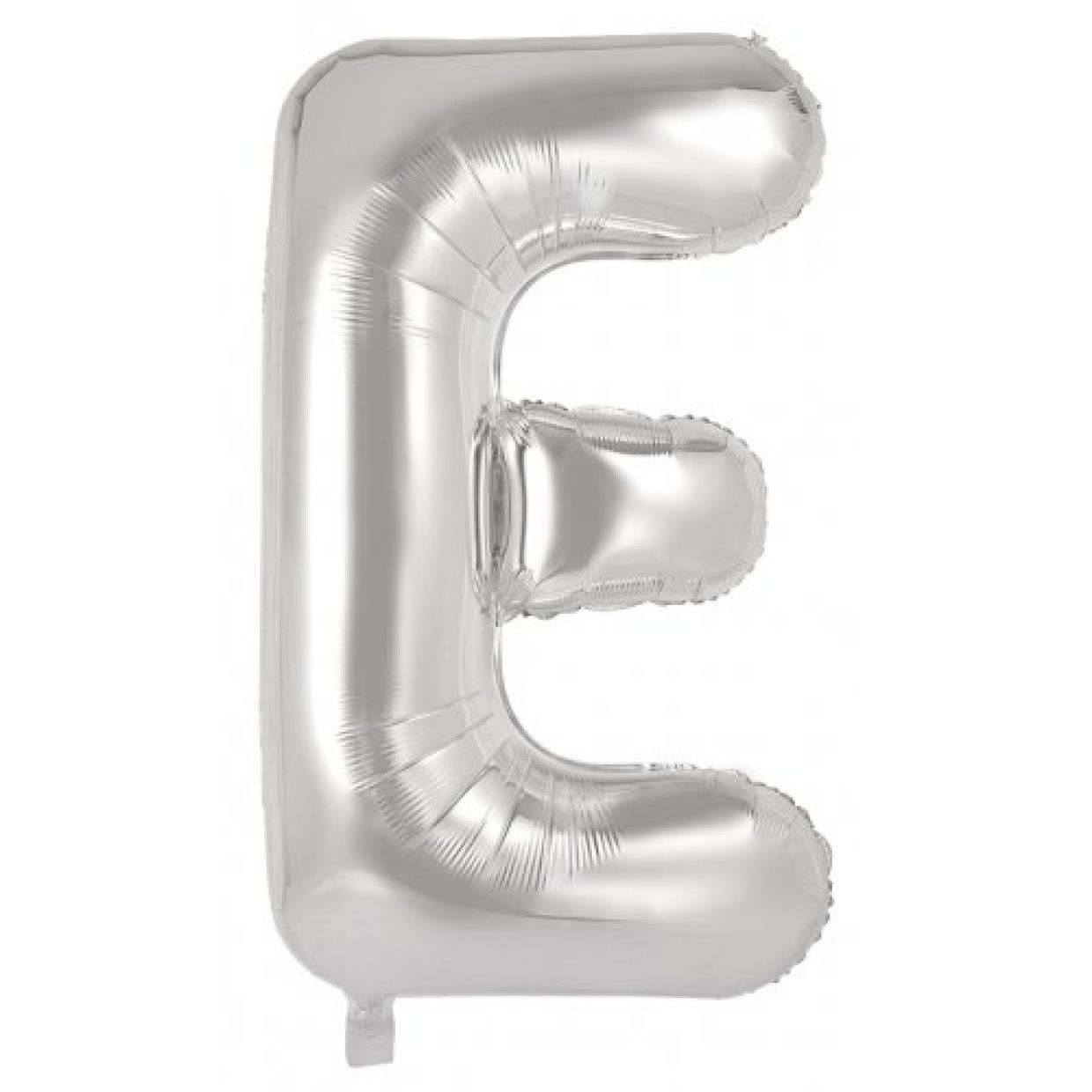 Silver Letter E 86cm Foil Balloon