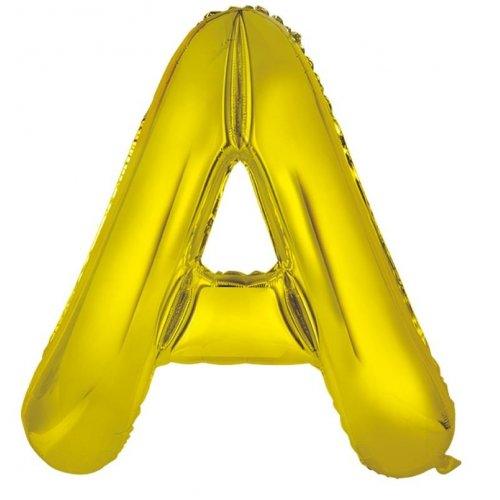 Letter A 86cm Gold Foil Balloon-Decrotex - Party Affair