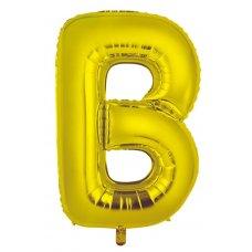 Letter B 86cm Gold Foil Balloon- Decrotex - Party Affair