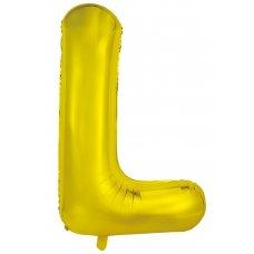 Letter L 86cm Gold Foil Balloon-Decrotex - Party Affair