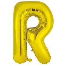 Letter R 86cm Gold Foil Balloon- Decrotex - Party Affair