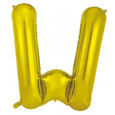 Letter W 86cm Gold Foil Balloon-Decrotex