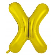 Letter X 86cm Gold Foil Balloon-Decrotex