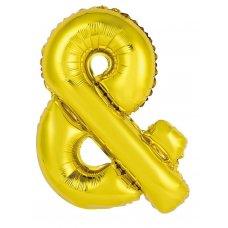 Gold Symbol Ampersand '&' Large Foil Balloon - Party Affair