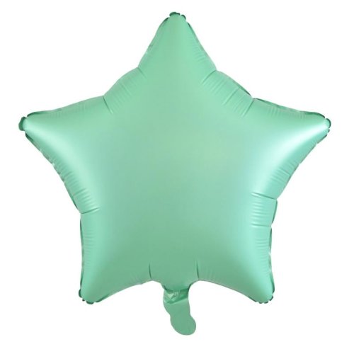 Matt Pastel Mint Star Foil Balloon