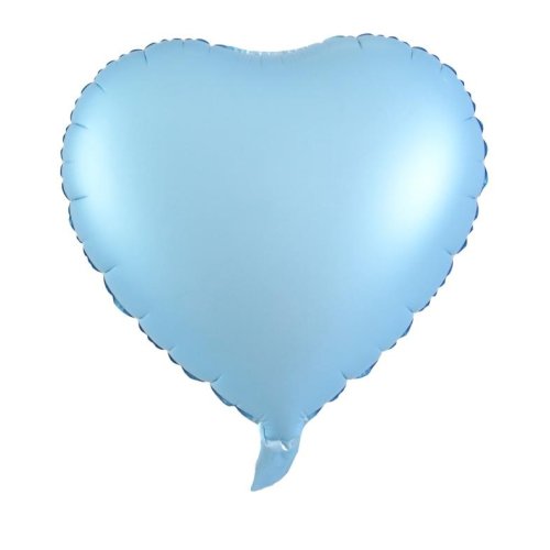 Matt Pastel Blue Heart Foil Balloon
