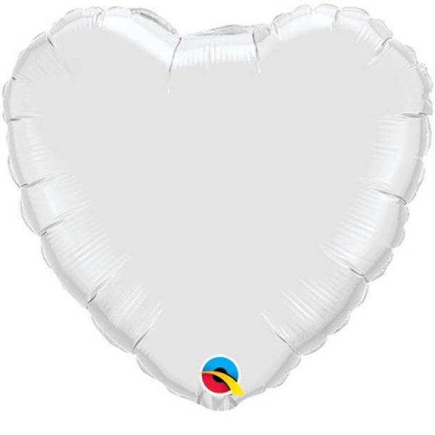 White Heart Shape Foil Balloon