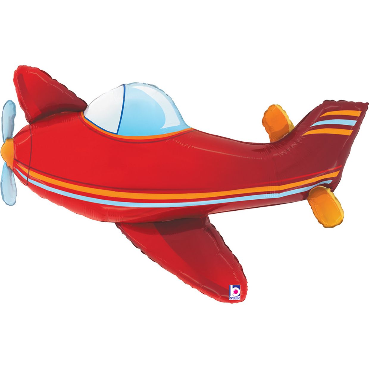 Red Plane Foil Balloon Shape