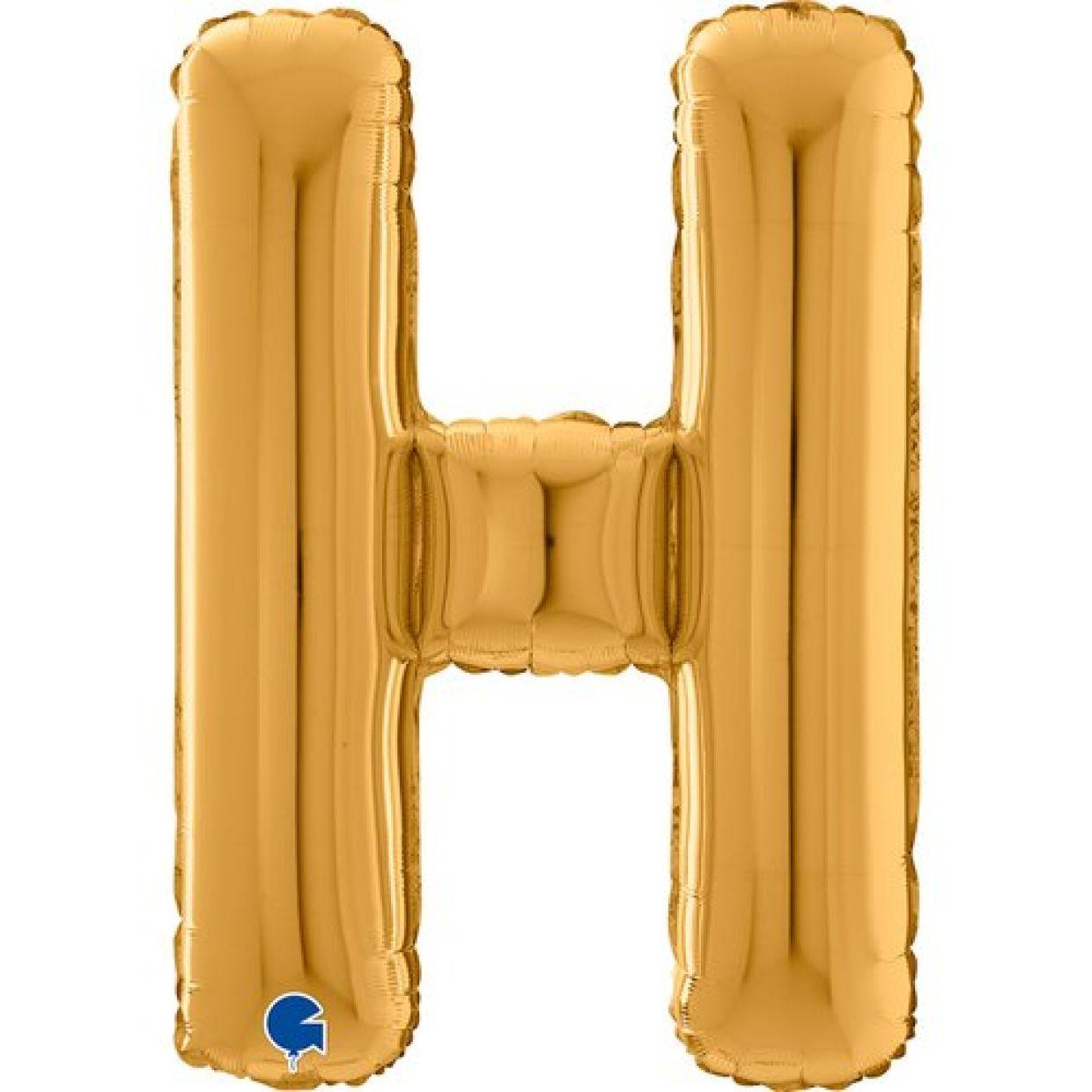 Gold Letter H 102cm Foil Balloon - Grabo - Party Affair