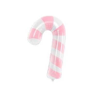 Pink Candy Cane Foil Shape Balloon