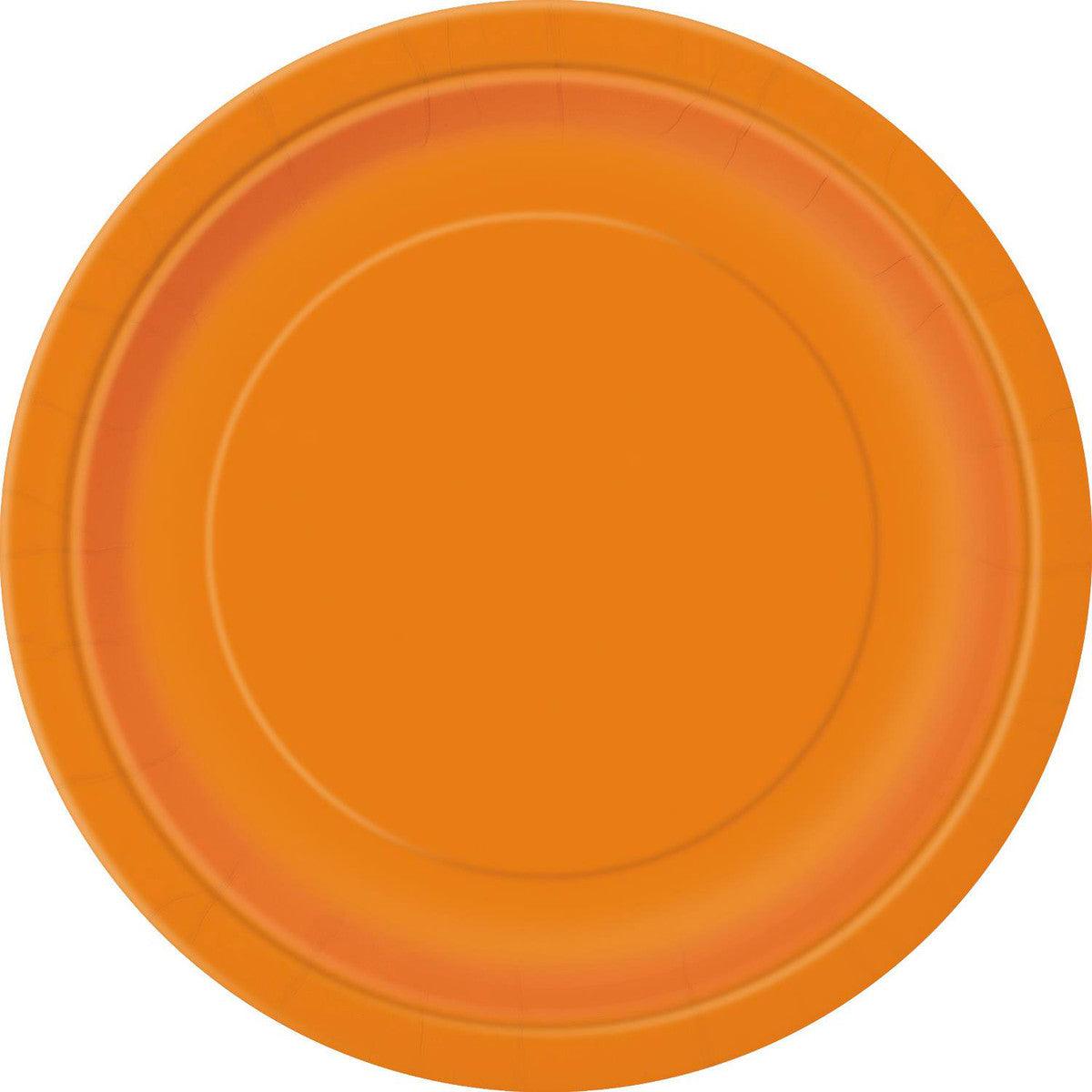 Orange Paper Dinner Plates - Party Affair
