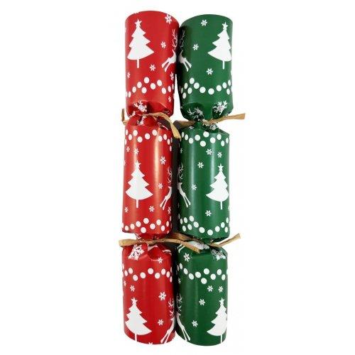 Paper Red & Green Christmas Trees Bonbons - Party Affair
