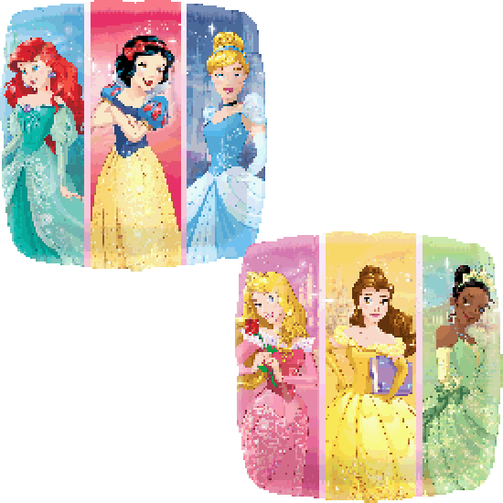 Multi Disney Princesses Square Foil Balloon