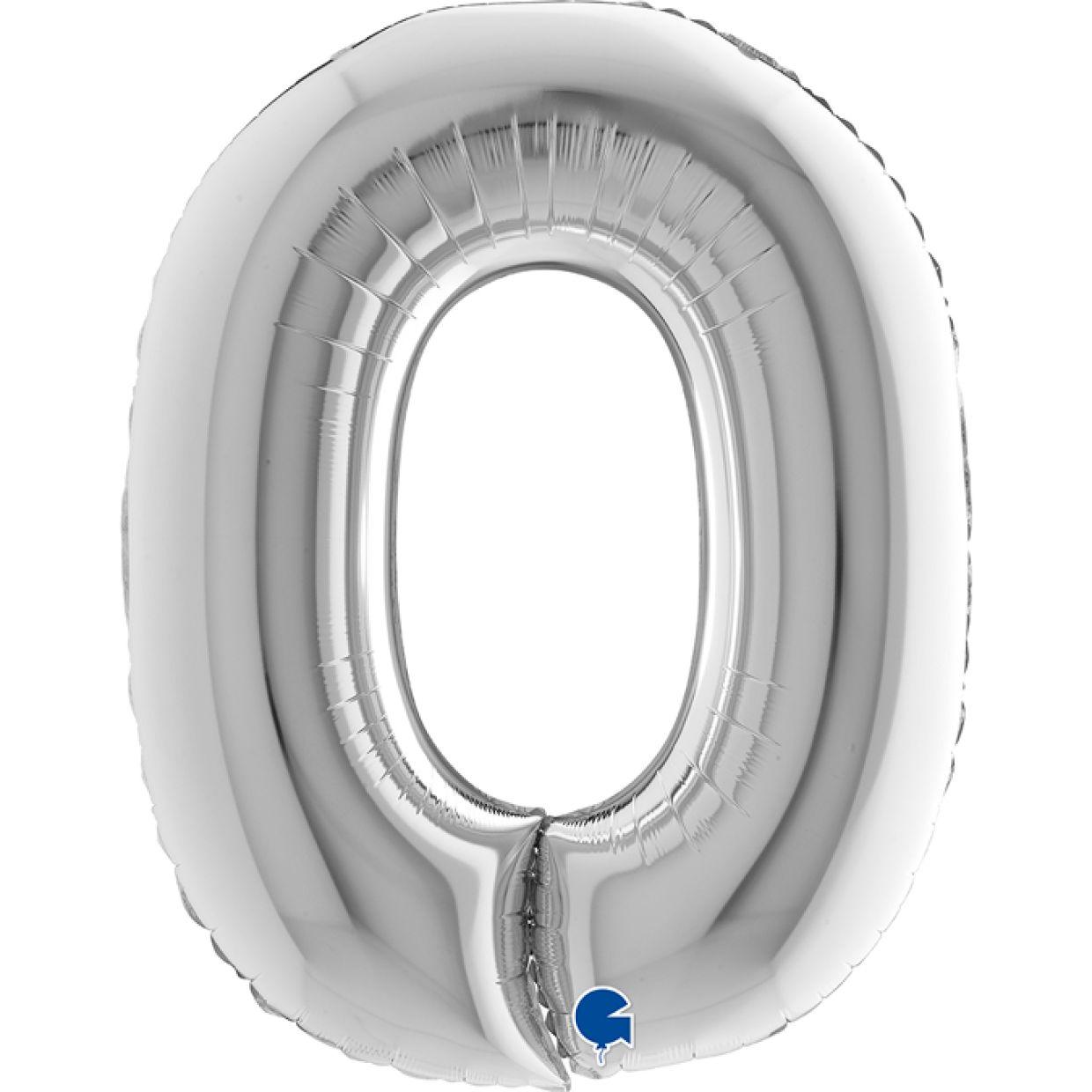 Silver Letter O 102cm Foil Balloon - Grabo - Party Affair