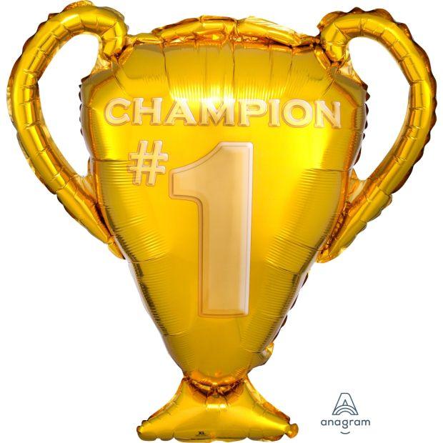 Gold Champion # One Cup Foil Balloon Shape - Party Affair