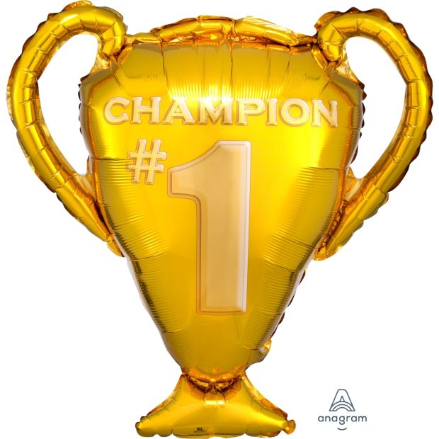 Gold Champion # One Cup Foil Balloon Shape