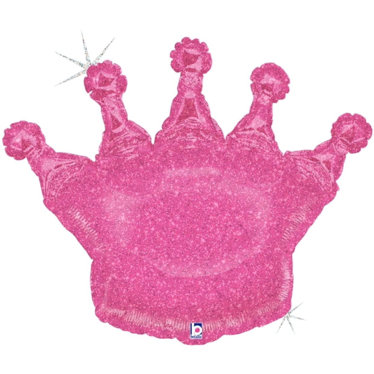 Glitter Pink Crown Foil Balloon