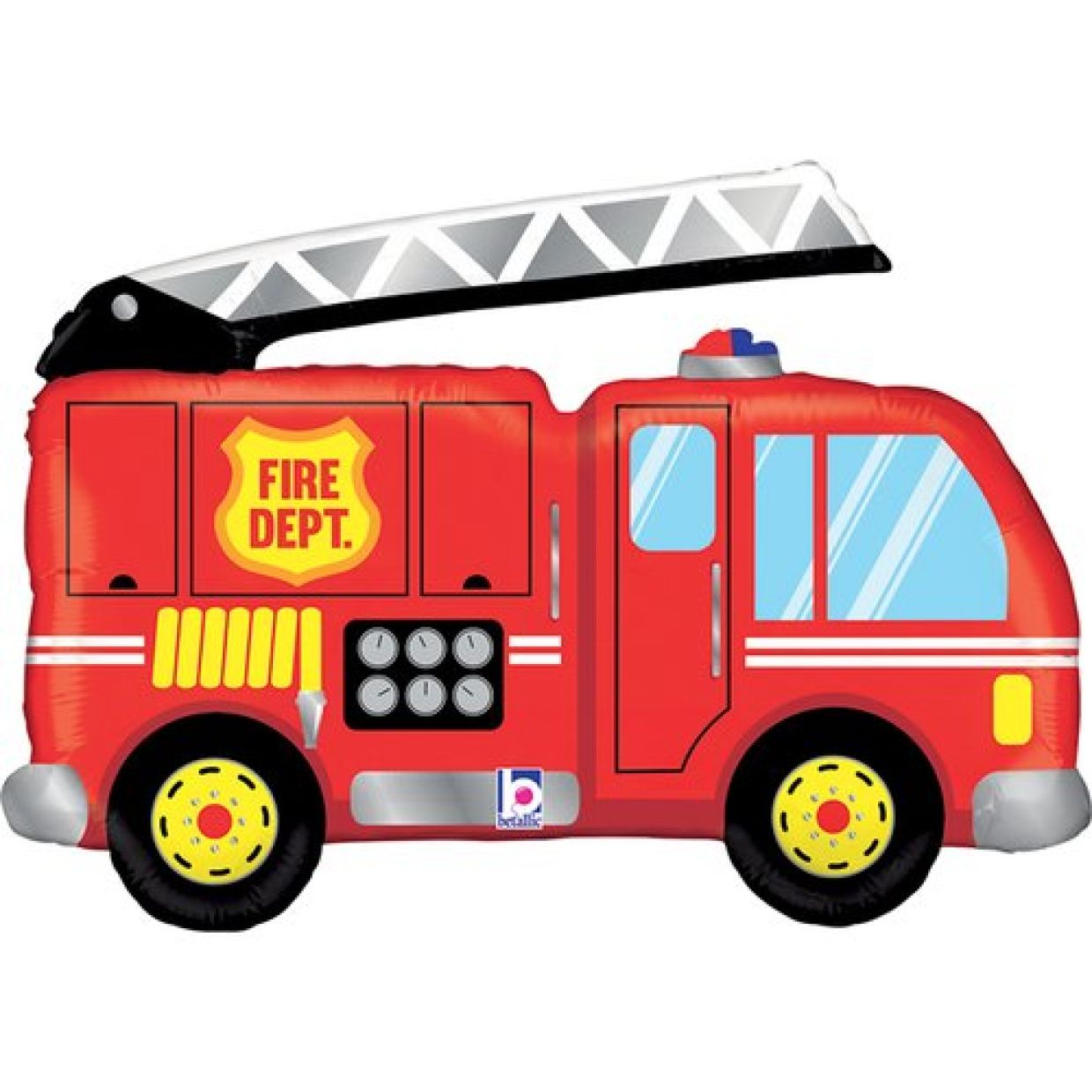 Red Fire Truck Foil Balloon Shape - Party Affair