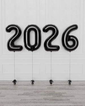 2026 Helium Foil Number Numbers Set - New Years
