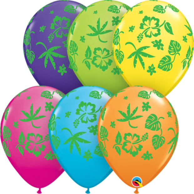 Tropical Flora Print Latex Balloon