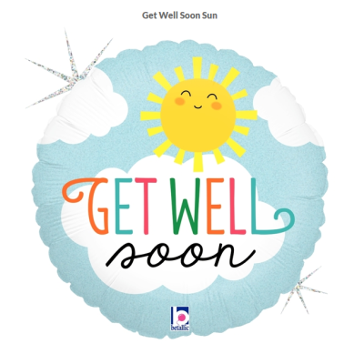 Get Well Soon Sunshine Ray Foil Balloon - Party Affair