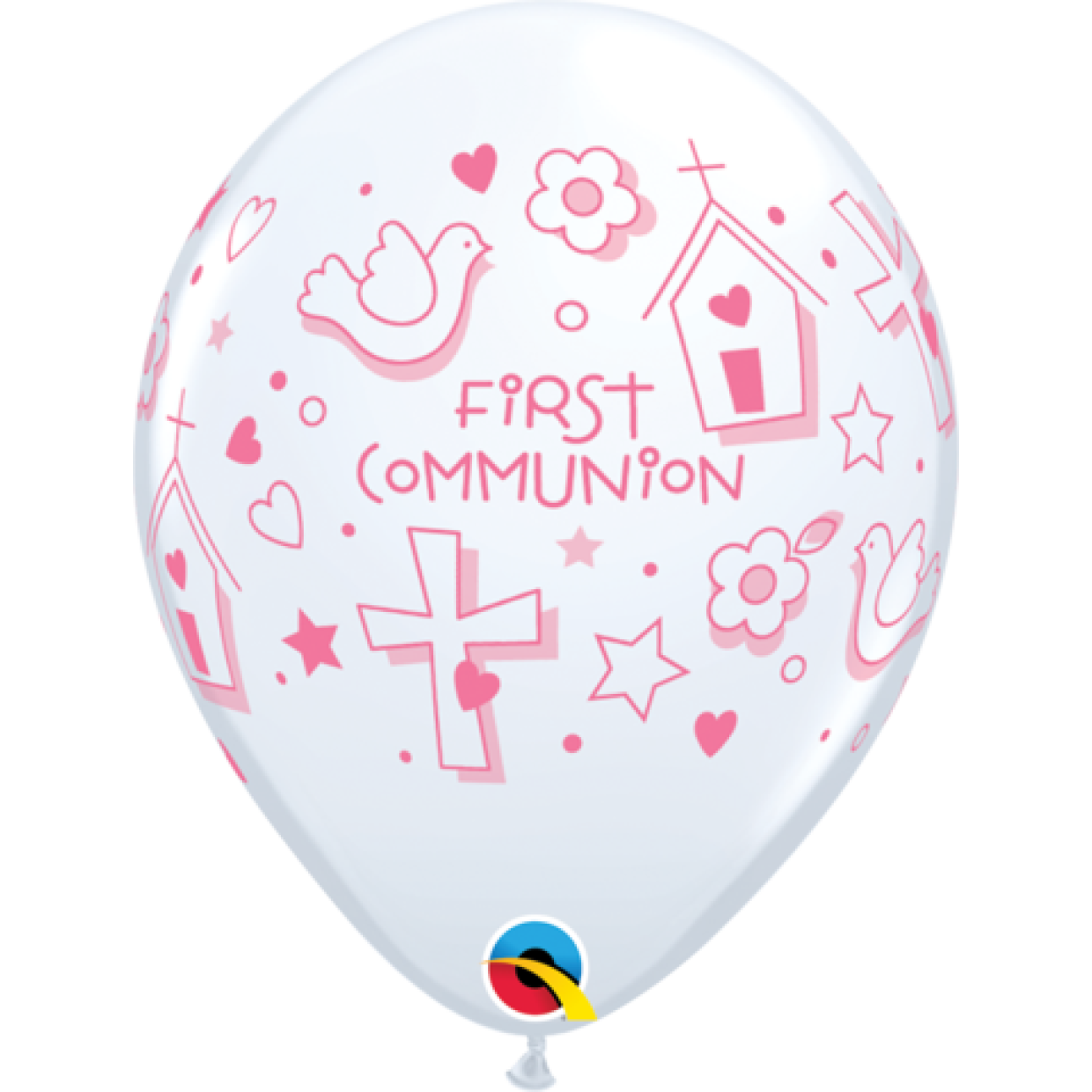First Communion Print Latex Balloon