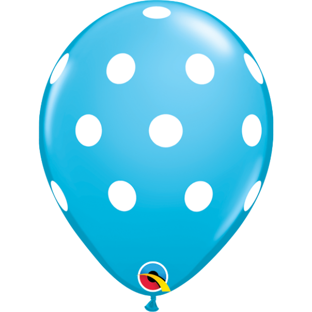 Robin's Egg Blue Polka Dot Latex Balloon