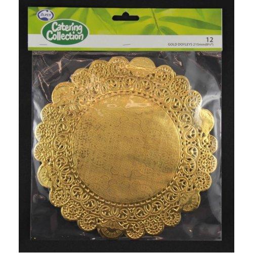 Medium Gold Paper Doyley - 215mm - Party Affair