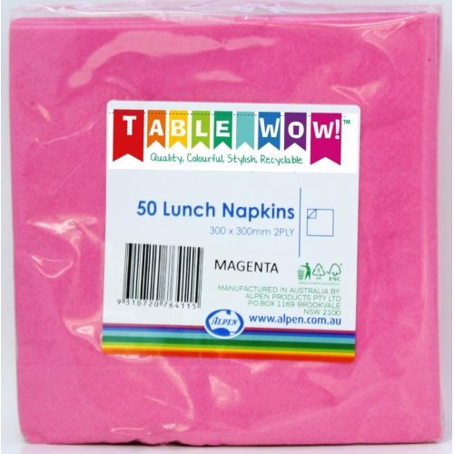 Magenta Lunch Serviettes - Party Affair
