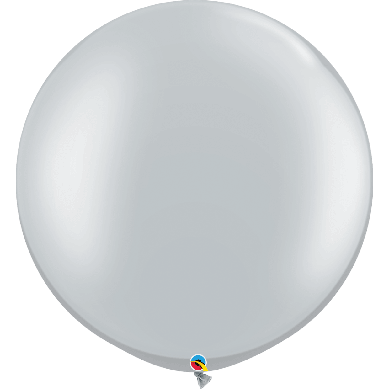 Jumbo 76cm Silver Latex Balloon - Flat - Party Affair