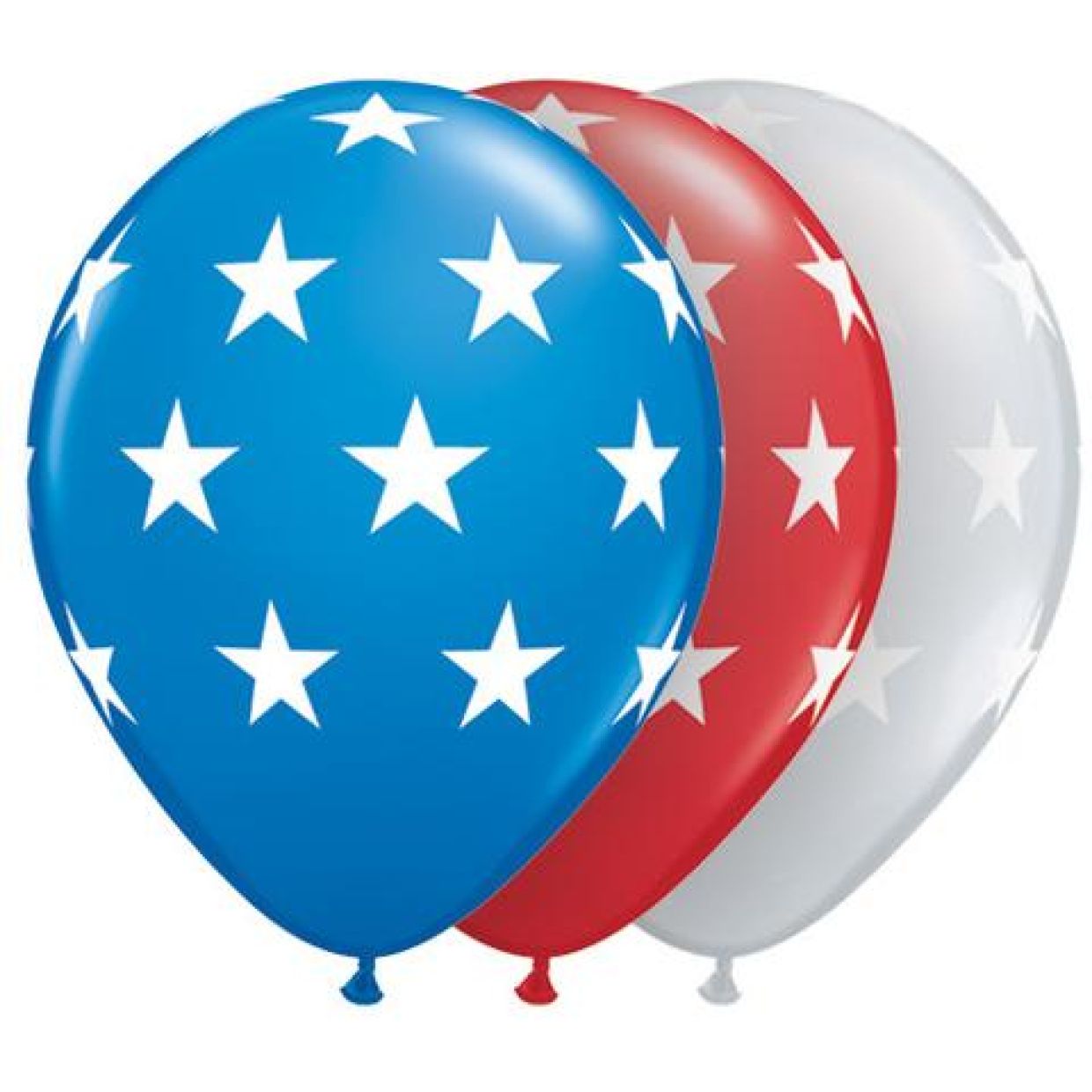 Big Stars Print Latex Helium Balloon Red/White/Blue