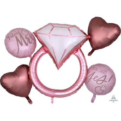 Blush Wedding Balloon Bouquet Kit