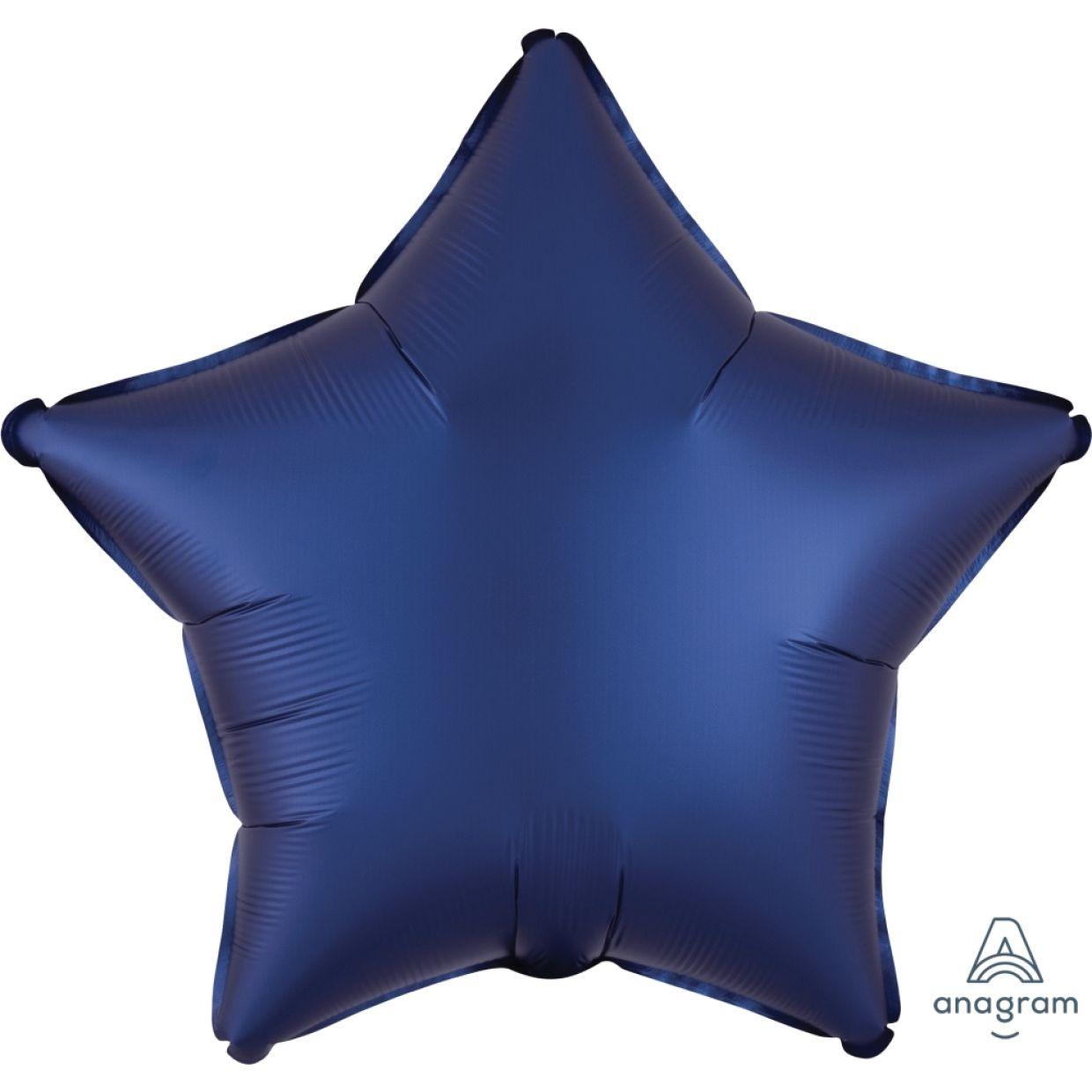 Satin Luxe Navy Blue Star Foil Balloon - Party Affair
