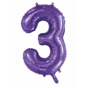 Purple Foil Number Balloon 86cm - Choose Your Number
