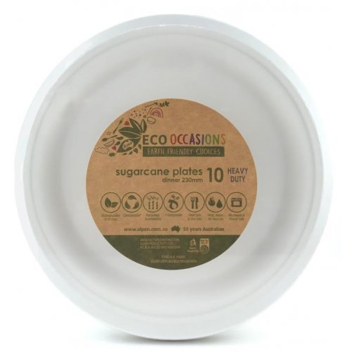 White Round (Enviroboard) Paper Dinner Plates 10