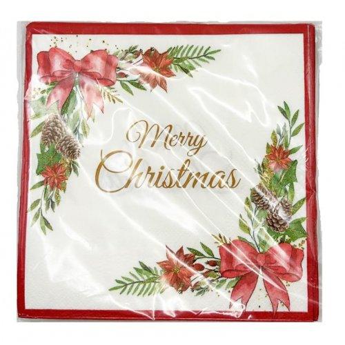 Merry Christmas 2 Ply Lunch Napkins - Party Affair