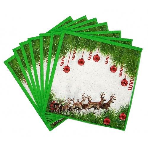 Christmas Reindeer 2 Ply Lunch Napkins - Party Affair