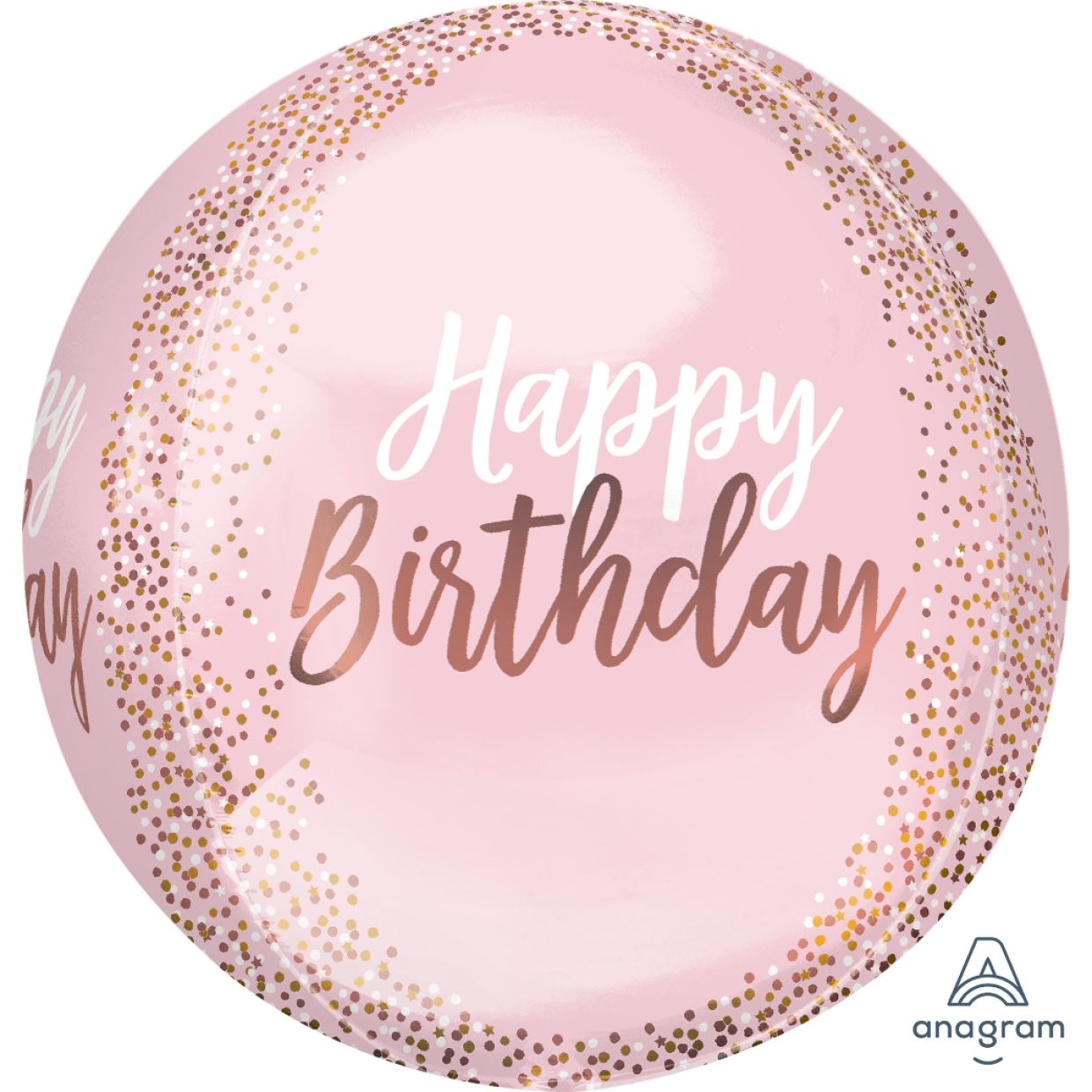 Blush Birthday Orb Balloon - Party Affair