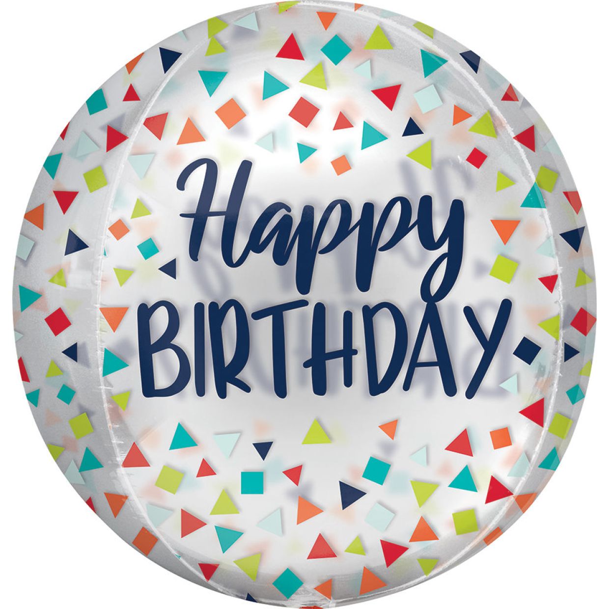 Happy Birthday Confetti Blast Orb Balloon - Party Affair