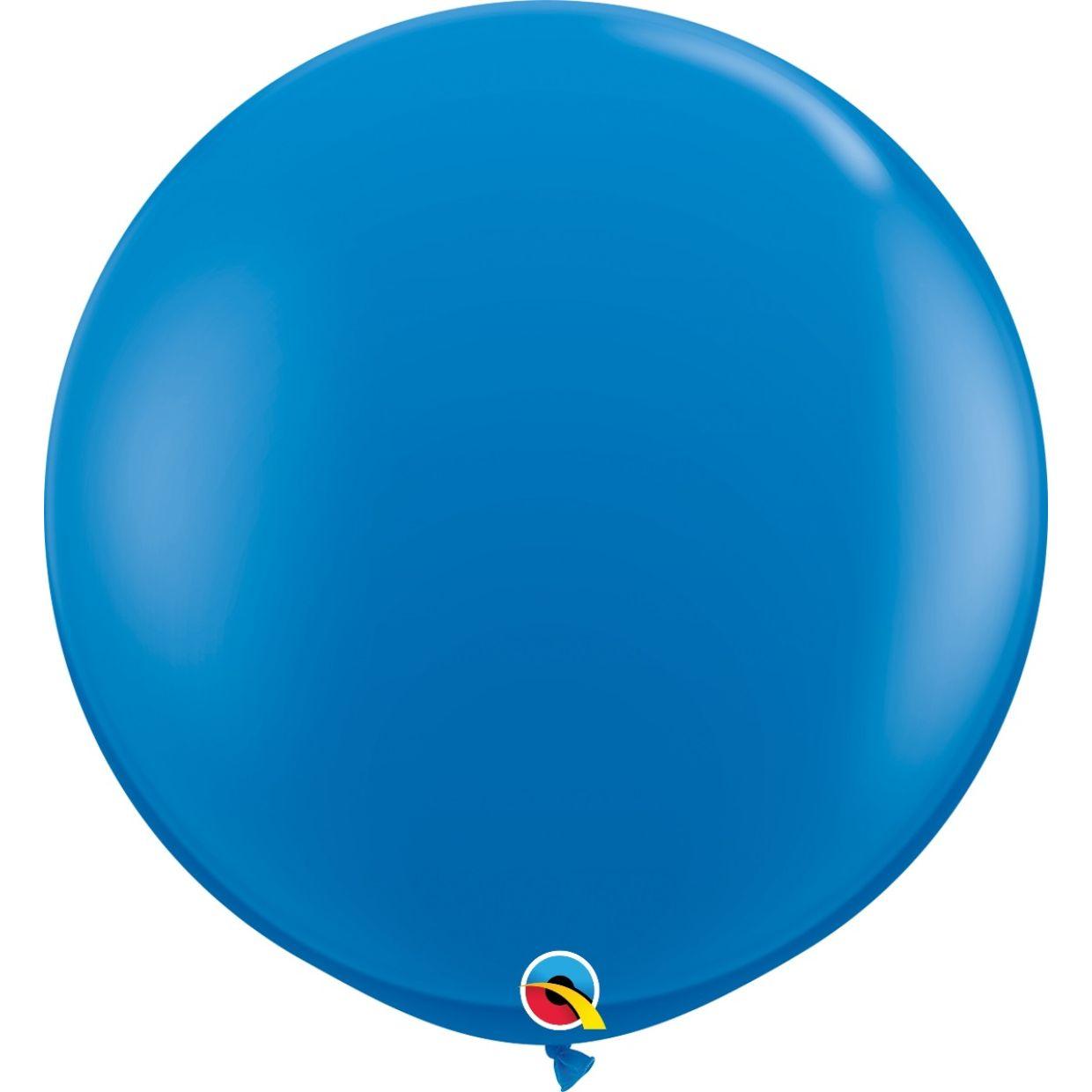 Jumbo 90cm Dark Blue Round Latex Balloon - Flat - Party Affair