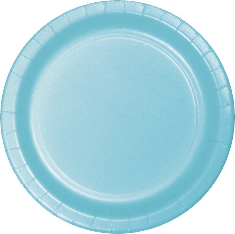 Pastel Blue Paper Dinner Plates