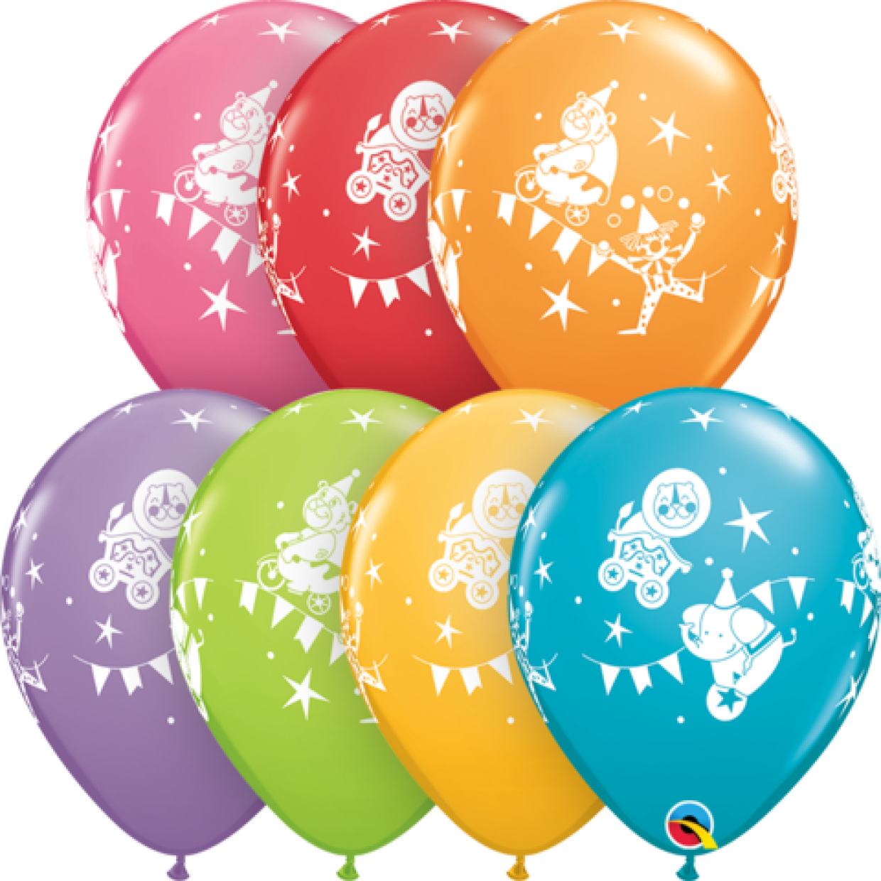 Circus Parade Print Latex Balloon