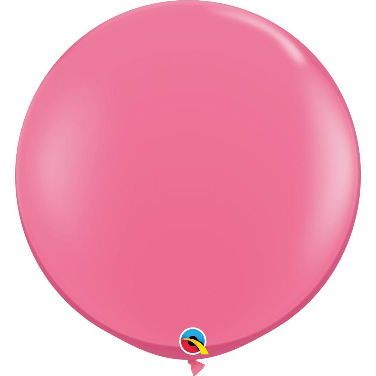 Jumbo 90cm Rose Pink Round Latex Balloon - Flat - Party Affair