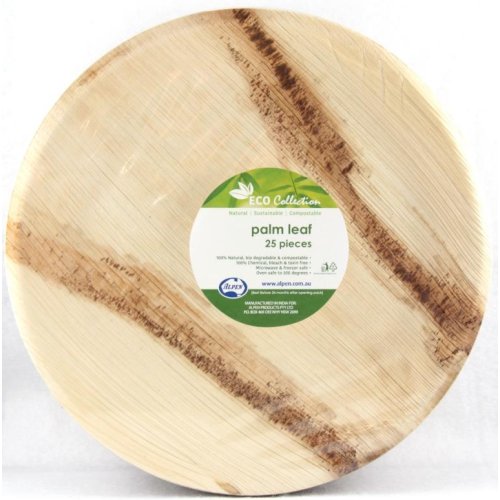 Eco-Friendly Palm Leaf Large Round Plates (Pk 25) - Party Affair