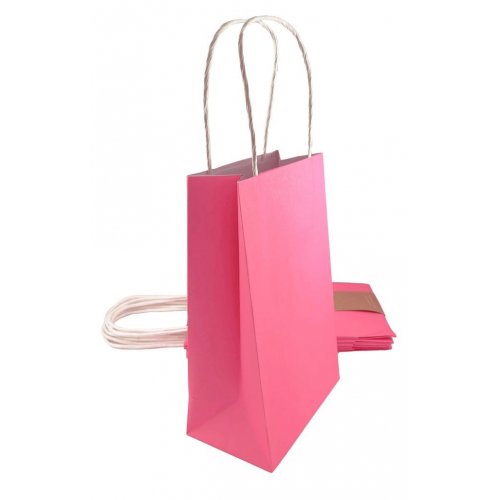 Eco-Friendly Fuchsia Paper Party Bags