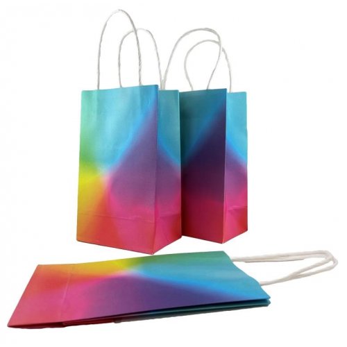 Eco-Friendly Bright Rainbow Paper Party Bags