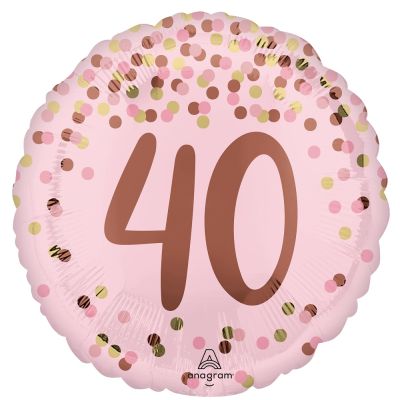 Pretty Pink 40th Foil Balloon